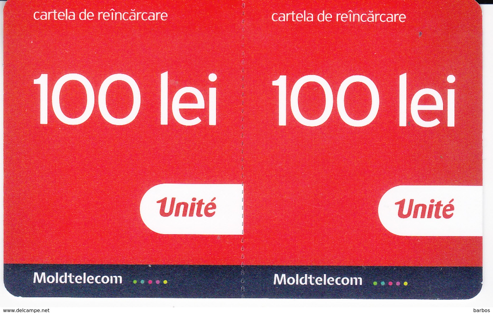 Moldova ,  Moldavie , Prepaid Phonecard - Unite , 100 Lei , 2018 , Paper , Used - Moldavie