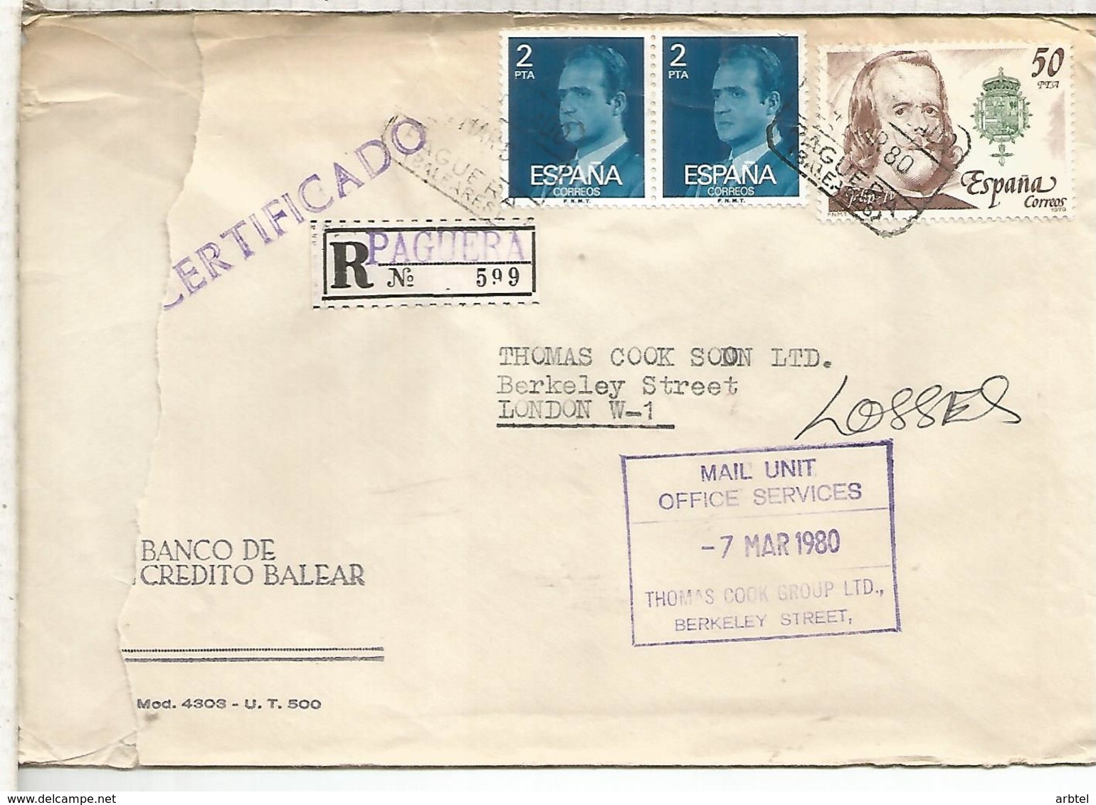 BARCELONA CC CERTIFICADA SELLOS ARTE PINTURA JUAN DE ROSALES RELIGION - Cartas & Documentos