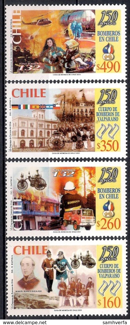 Chile 2001 - MINT - The 150th Anniversary Of Valpariso Fire Brigade - Chile