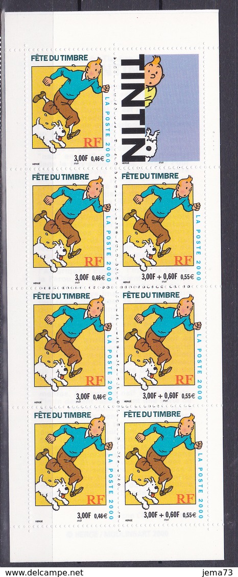 N°BC 3305 Fête Du Timbre: Hergé Moulinsart 2000: Bande Carnet Neuf Non Plié - Neufs