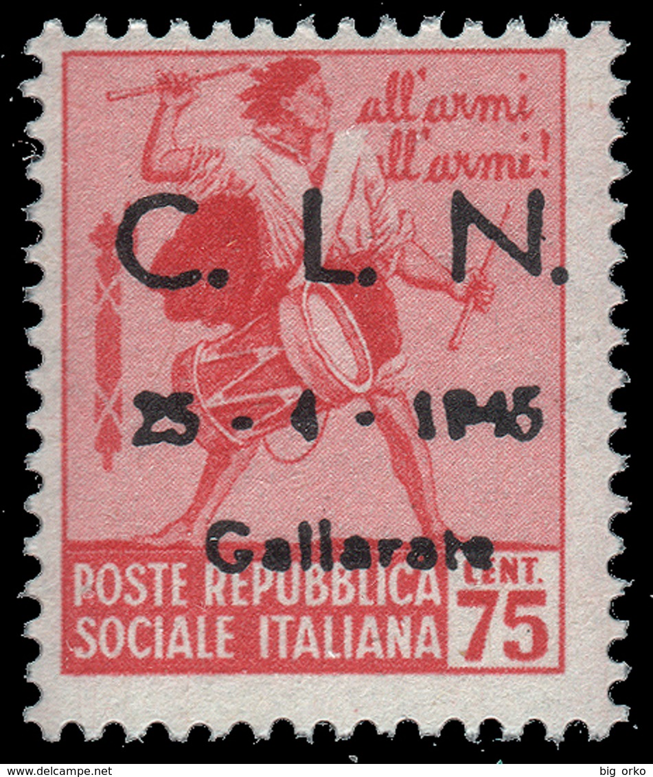 Italia - Comitato Liberazione Nazionale / GALLARATE - 75 C. Rosa Carminio (508)  "Monumenti Distrutti" / 25-4-1945 - Nationales Befreiungskomitee