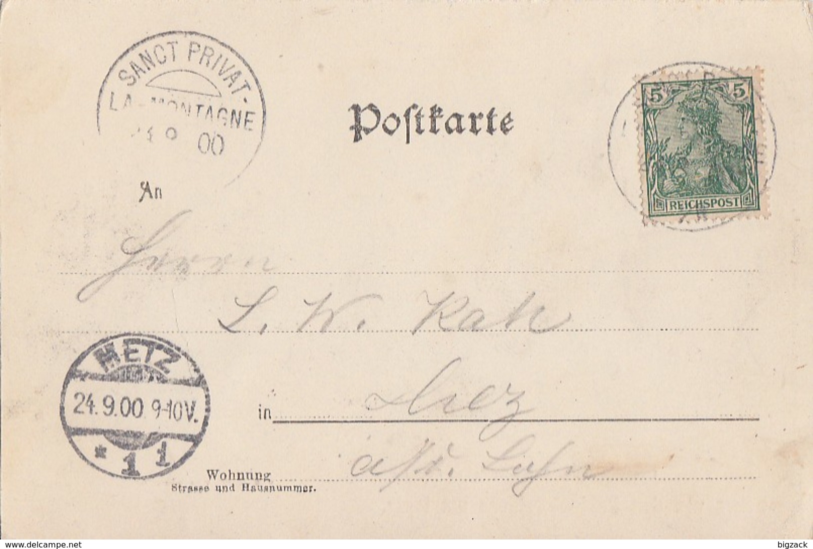 DR AK Metz EF Minr.55 KOS Sanct Private-La-Montagne 21.9.00 Ansehen !!!!!!!!!! - Lettres & Documents