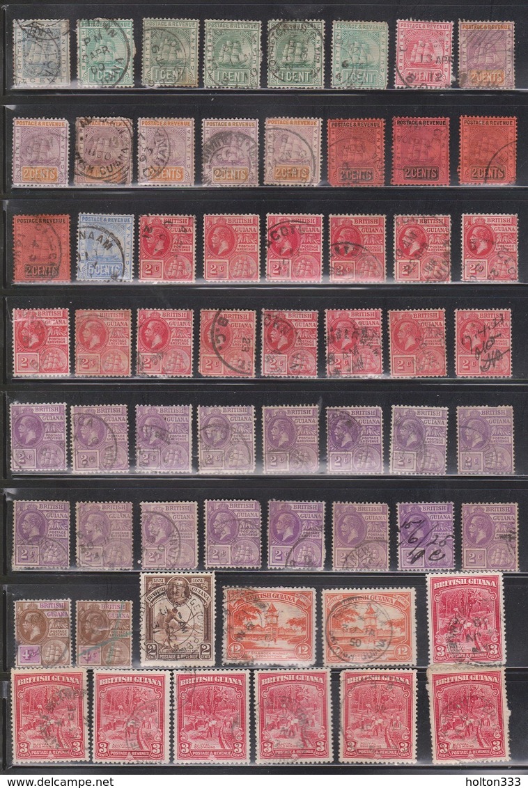 BRITISH GUIANA Lot Of Used Stamps - Some With Minor Faults - Duplication - Guyane Britannique (...-1966)