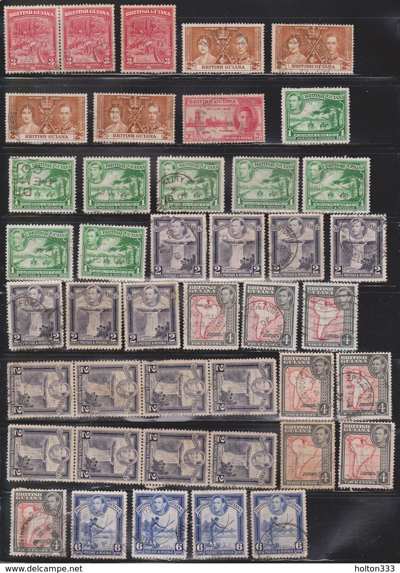 BRITISH GUIANA Lot Of Used Stamps - Some With Minor Faults - Duplication - Guyane Britannique (...-1966)