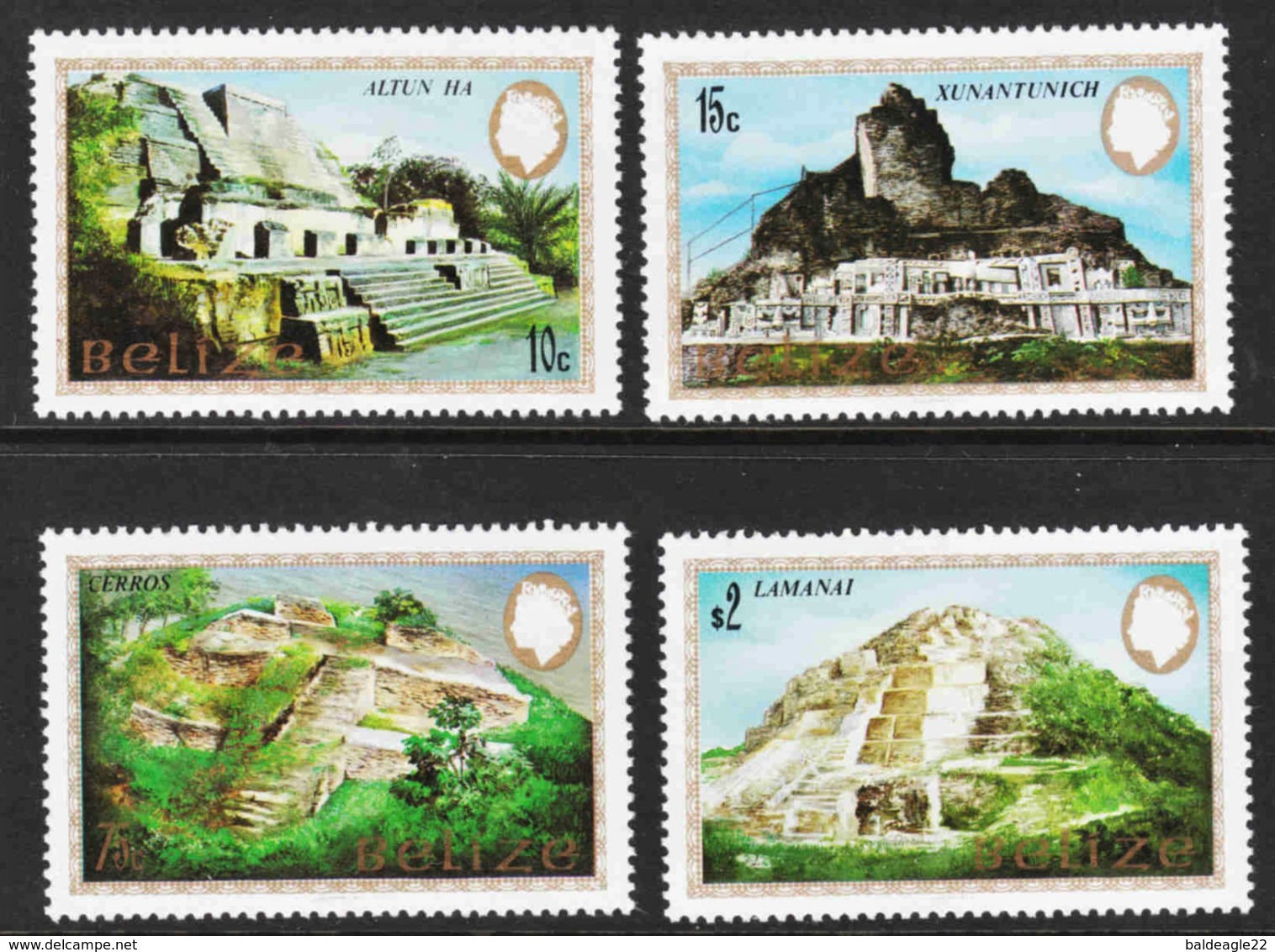 Belize - Scott #680-83 MNH (3) - Mayan Monuments - Belize (1973-...)