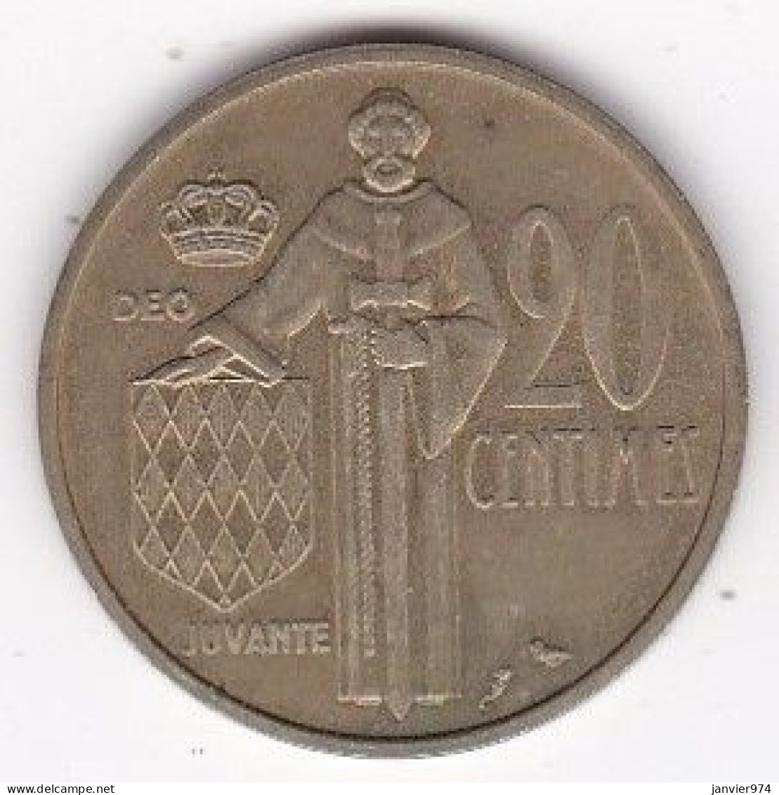Monaco. 20 Centimes 1962, Rainier III, En Cupro Aluminium - 1960-2001 Nouveaux Francs