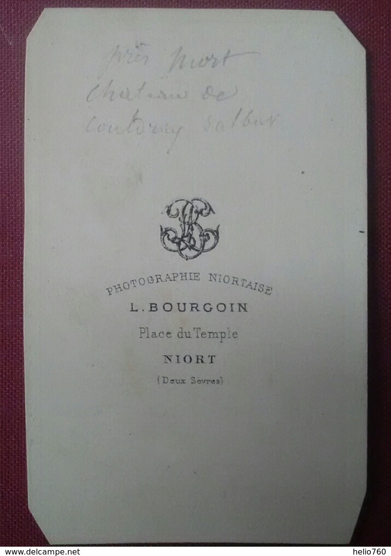 79 Deux-Sèvres Château De Coudray Salbart CdV  L BOURGOIN VERS 1870 - Old (before 1900)