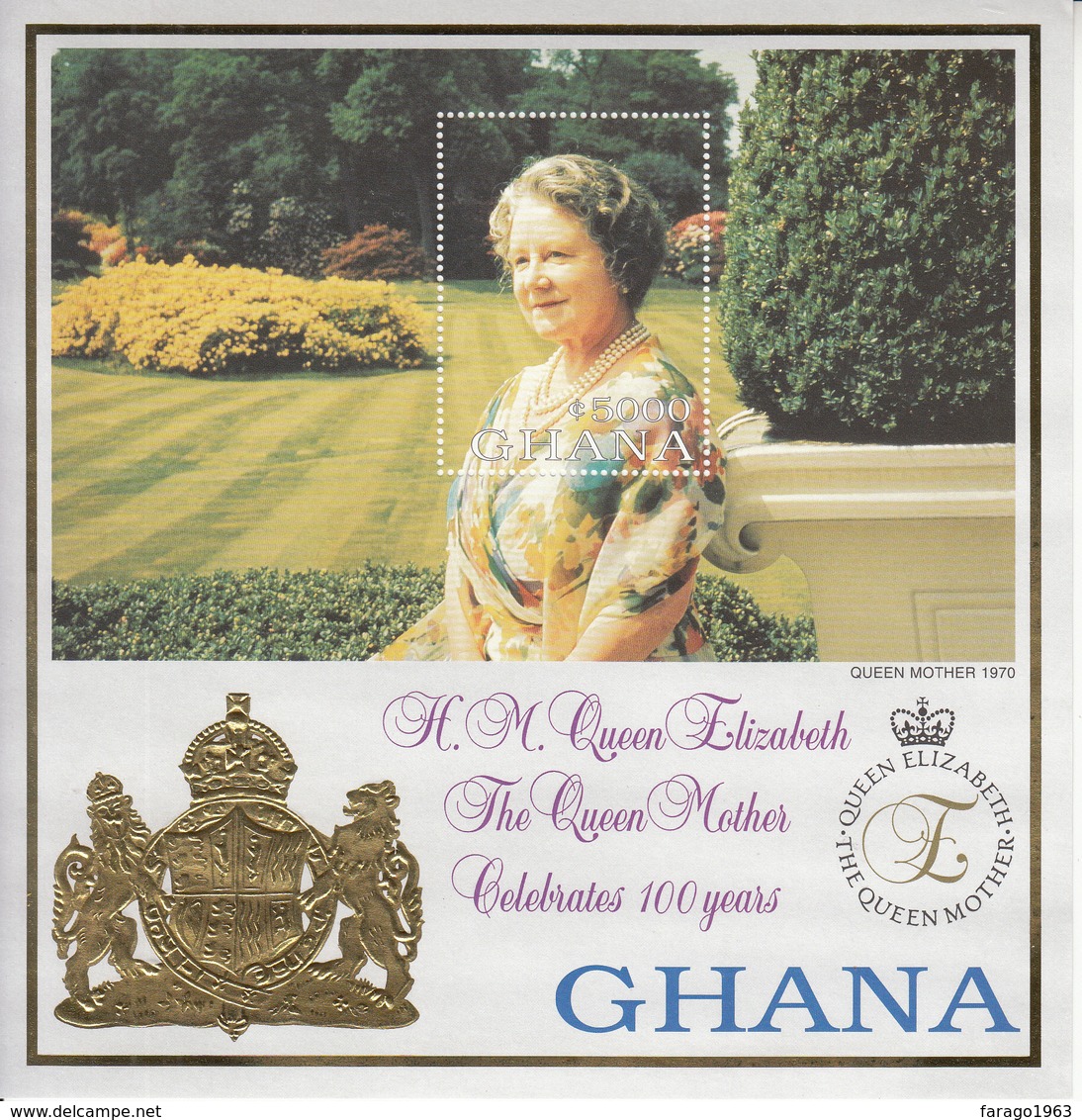 1999 Ghana Queen Mother Complete Set Of 2 Sheets  MNH - Ghana (1957-...)