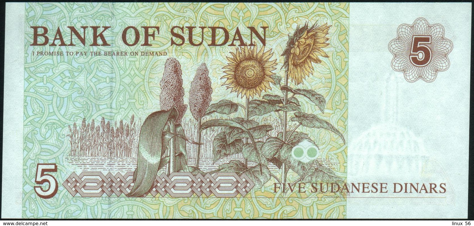 SUDAN - 5 Dinars 1993 UNC P.51 - Sudan