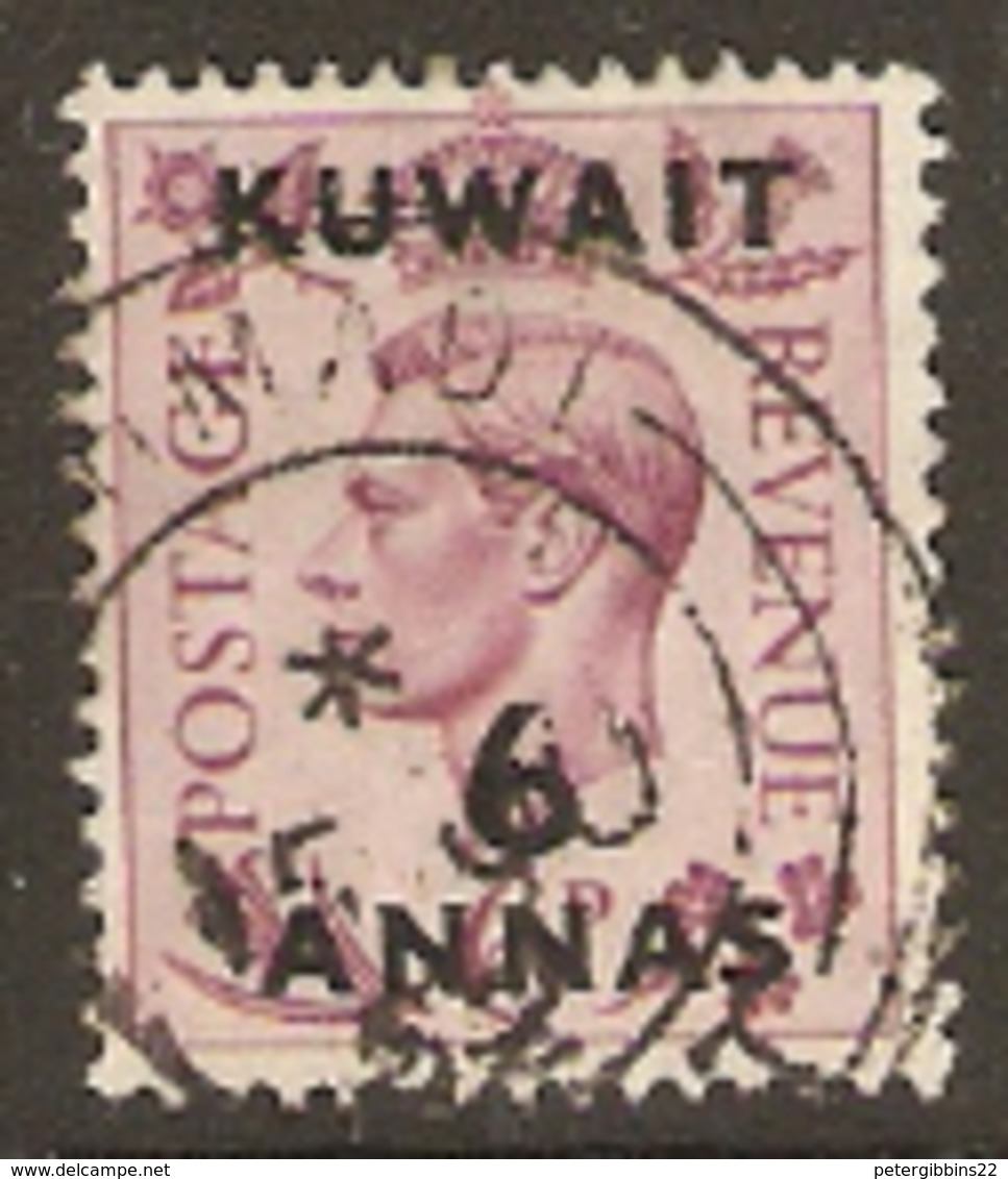 Kuwait  1948 SG  70 6a Surcharge Fine Used - Koweït