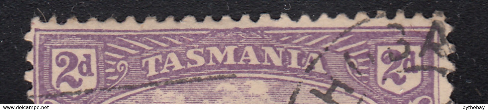 Tasmania 1905-1908 Used Sc 117 1p On 2p Hobart Variety Top Left Corner Skewed - Oblitérés