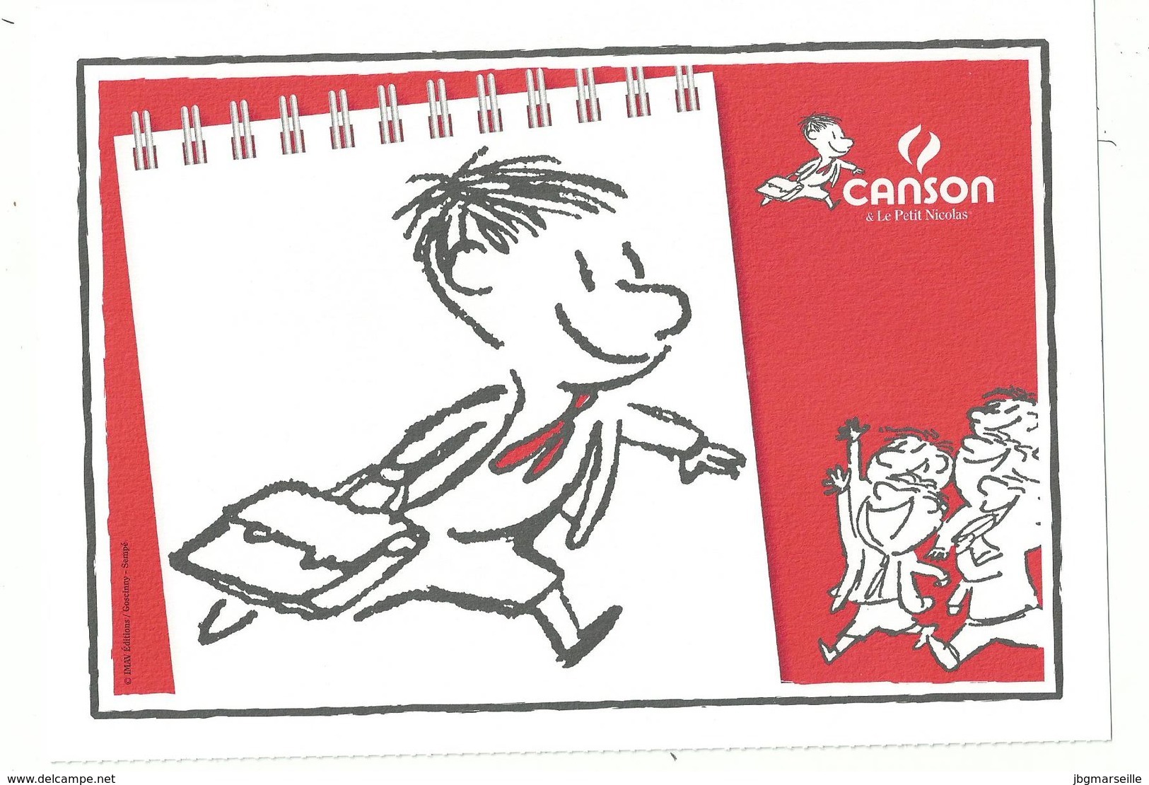 1 CARTE Publicitaire CANSON..illustré " Le Petit Nicolas "......à Voir - Other & Unclassified
