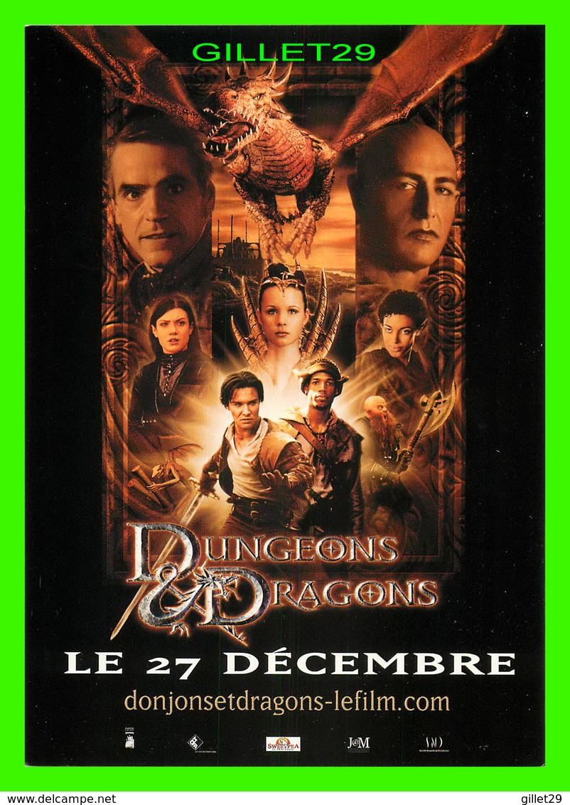 AFFICHE DE FILM - " DONJONS ET DRAGONS " - Courtney Solomon, Sorti En 2000 - JEREMY IRONS, BRUCE PAYNE - Affiches Sur Carte