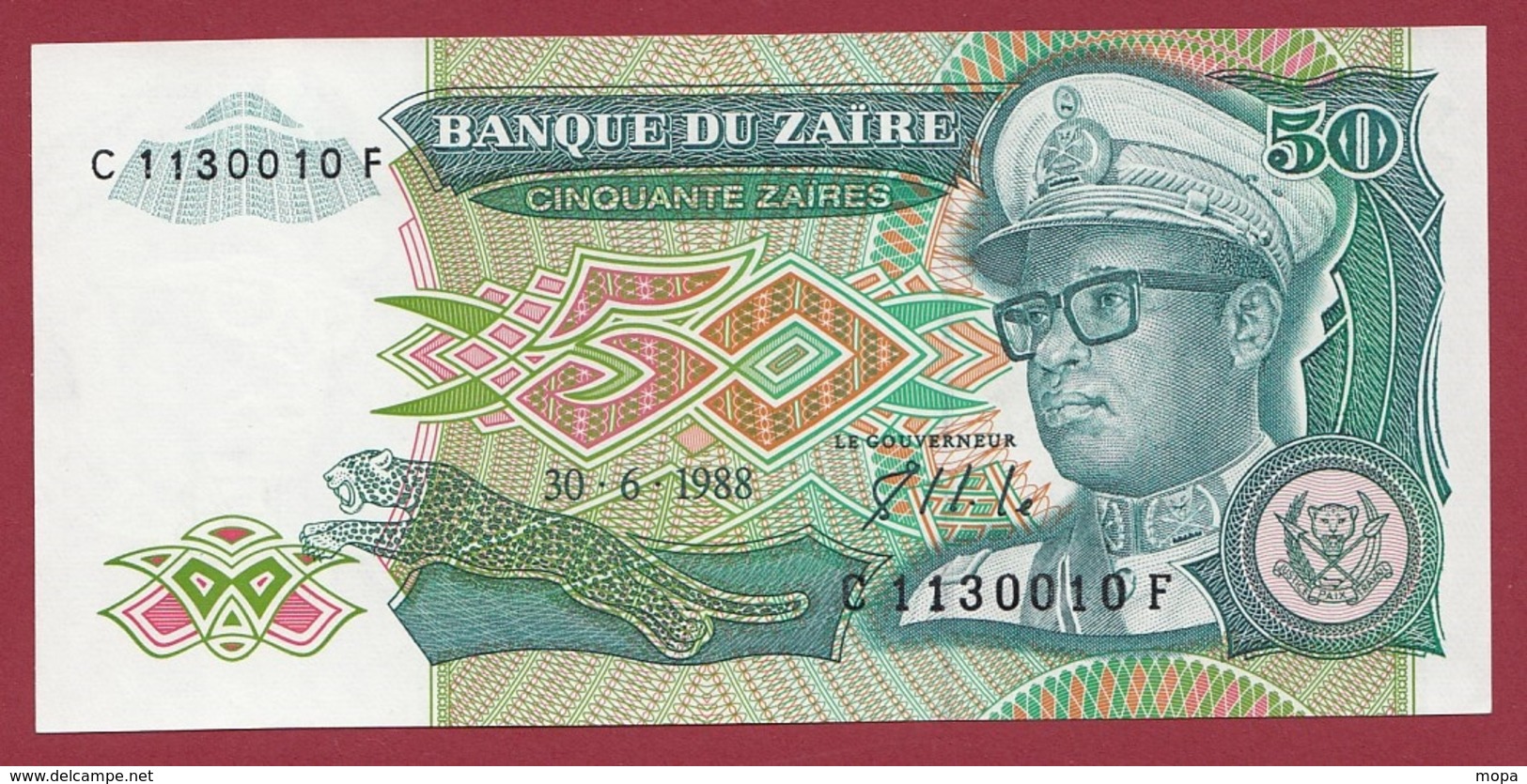 Zaïre 50 Zaïres Du 30/06/1988  --UNC (NEUF) - Zaire