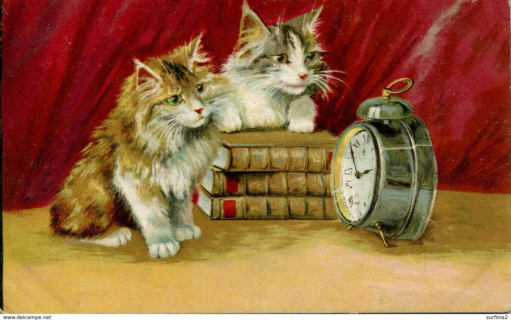 CATS - M BOULANGER - WITH ALARM CLOCK 1907  C554 - Gatti