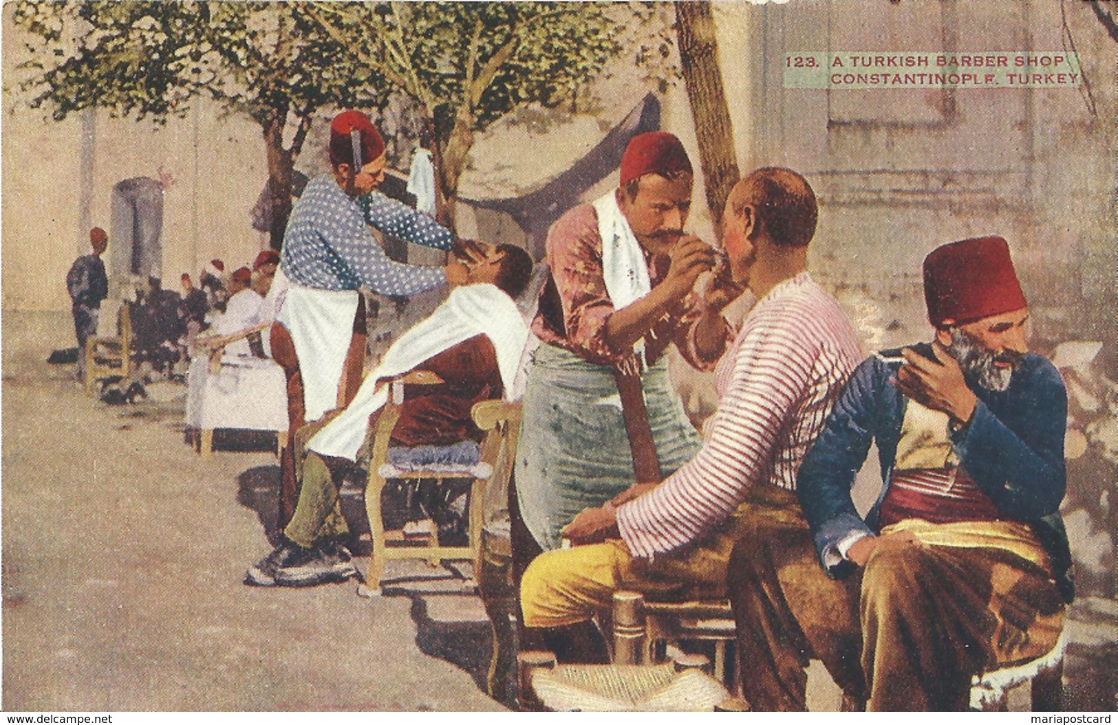 Turquia,123. A Turkish Barber Shop Constantinople. - Turquie