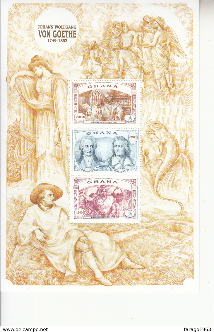 1999 Ghana  Goethe German Poet  Complete Set Of 2 Sheets MNH - Ghana (1957-...)