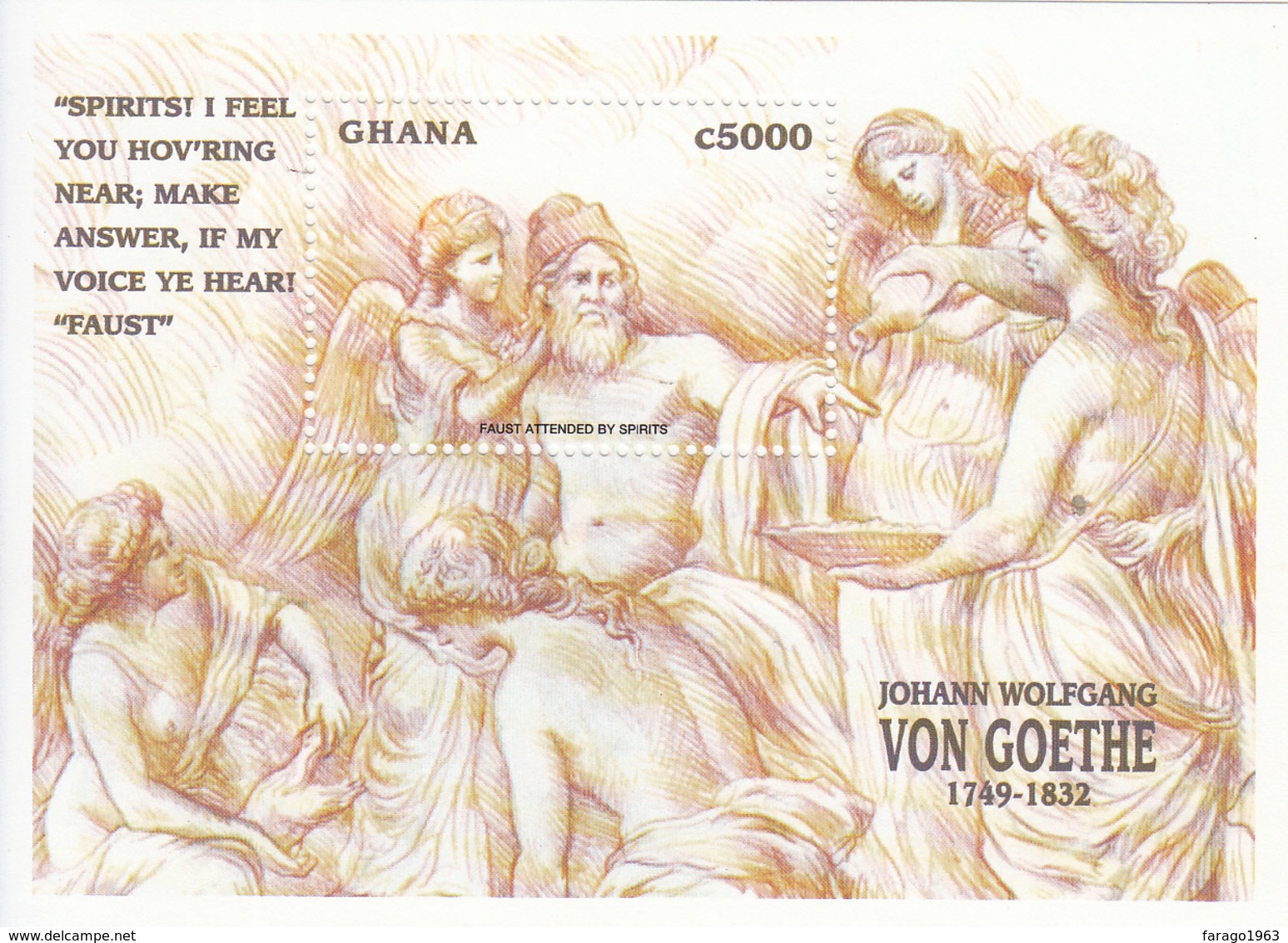 1999 Ghana  Goethe German Poet  Complete Set Of 2 Sheets MNH - Ghana (1957-...)