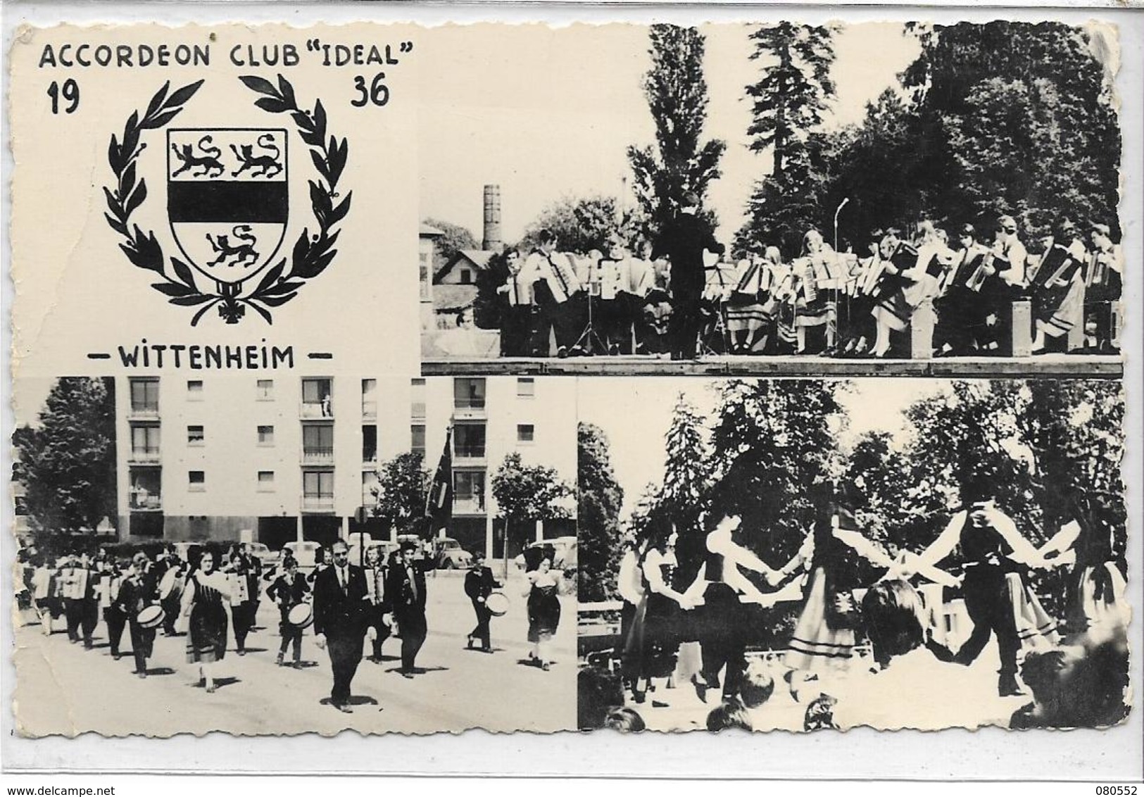 68 WITTENHEIM . L'"accordéon Club "Idéal" 1936" , En 3 Clichés De Danseurs Alsaciens , édit: Sans  , état Correct - Wittenheim