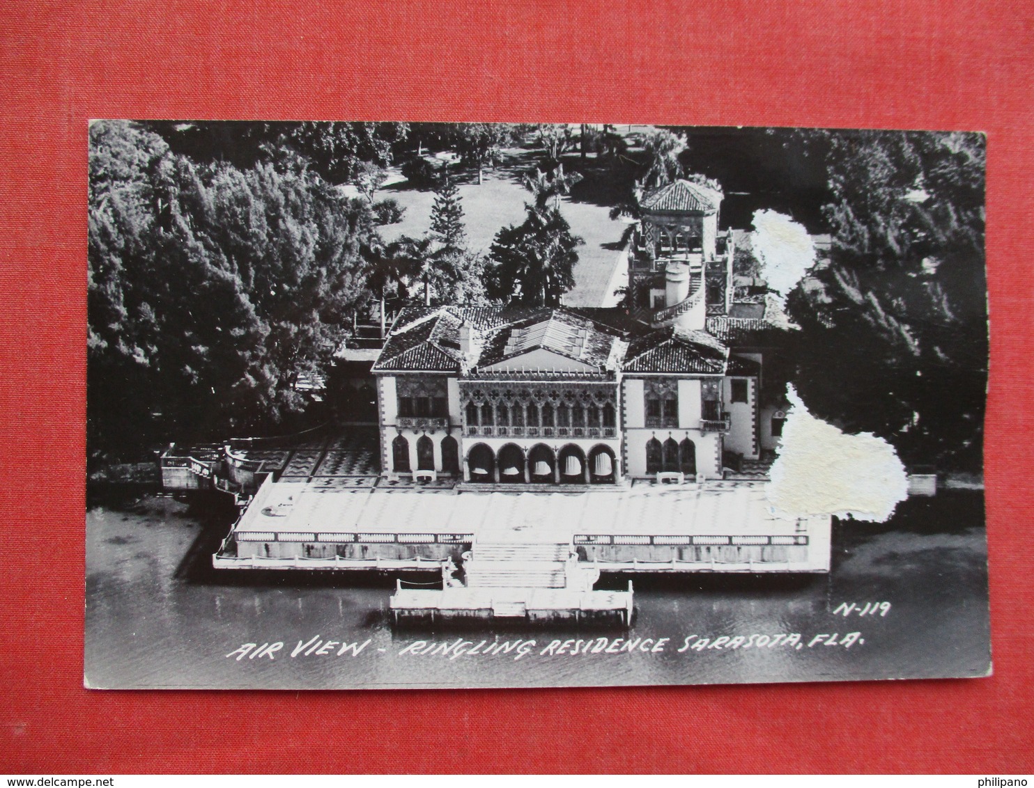 RPPC   Air View Ringling Residence   Florida > Sarasota  -  Ref 3431 - Sarasota