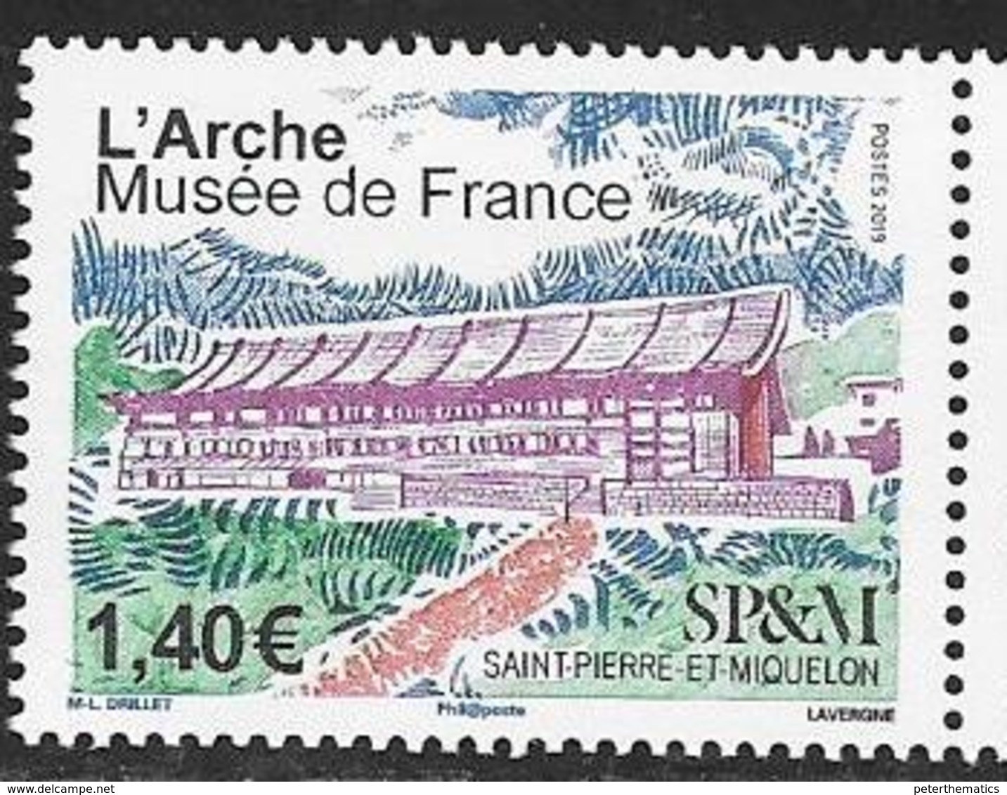 ST. PIERRE ET MIQUELON, SPM, 2019, MNH, MUSEUMS, MUSEUM OF FRANCE,  1v - Museums