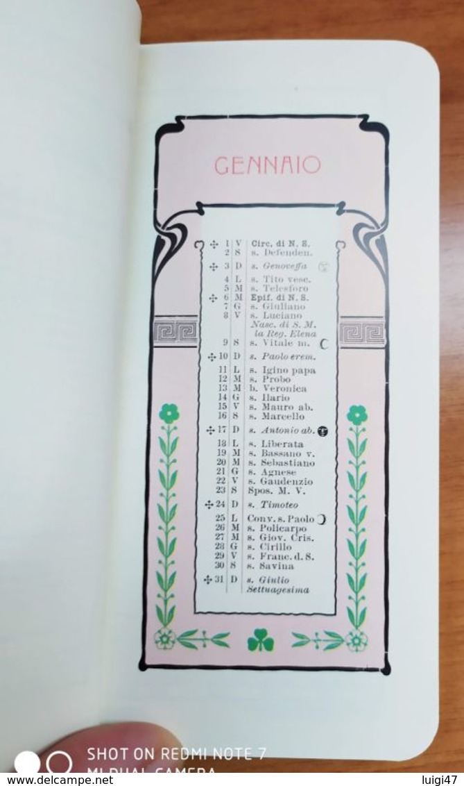 1904 - Calendario Atlante De Agostini - Petit Format : 1901-20