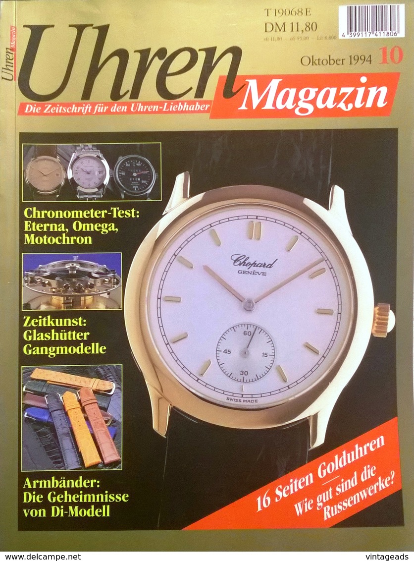 CA126 Uhrenzeitschrift Uhren Magazin, Oktober 1994, Neuwertig - Moda