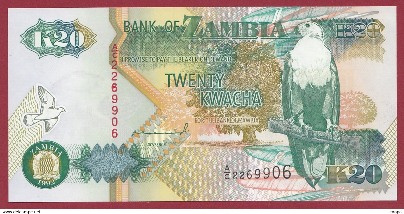 Zambie 20 Kwacha 1992 ---UNC (NEUF) - Zambia