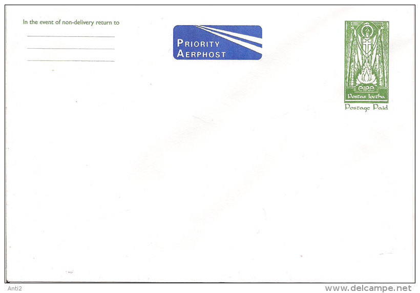 Ireland Postage Paid Envelope, Unused Cover - Brieven En Documenten