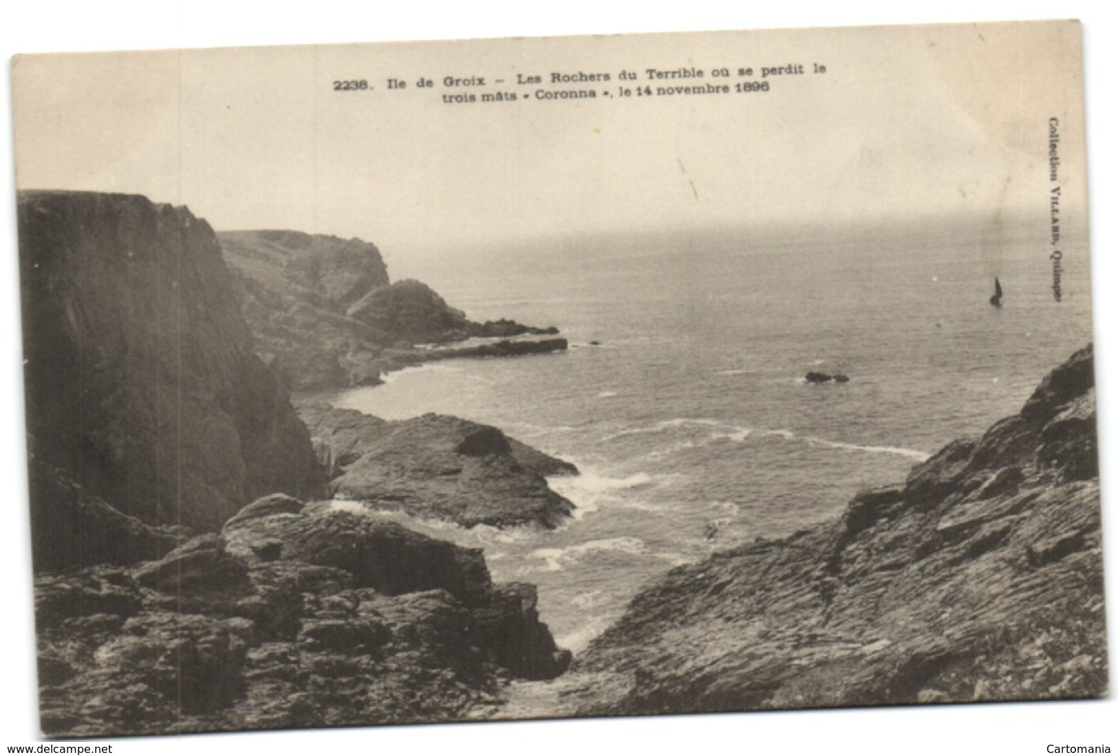 Ile De Groix - Les Rochers Du Terrible Où Se Perdit Le Trois Mâts Coronna Le 14 Novembre 1896 - Groix