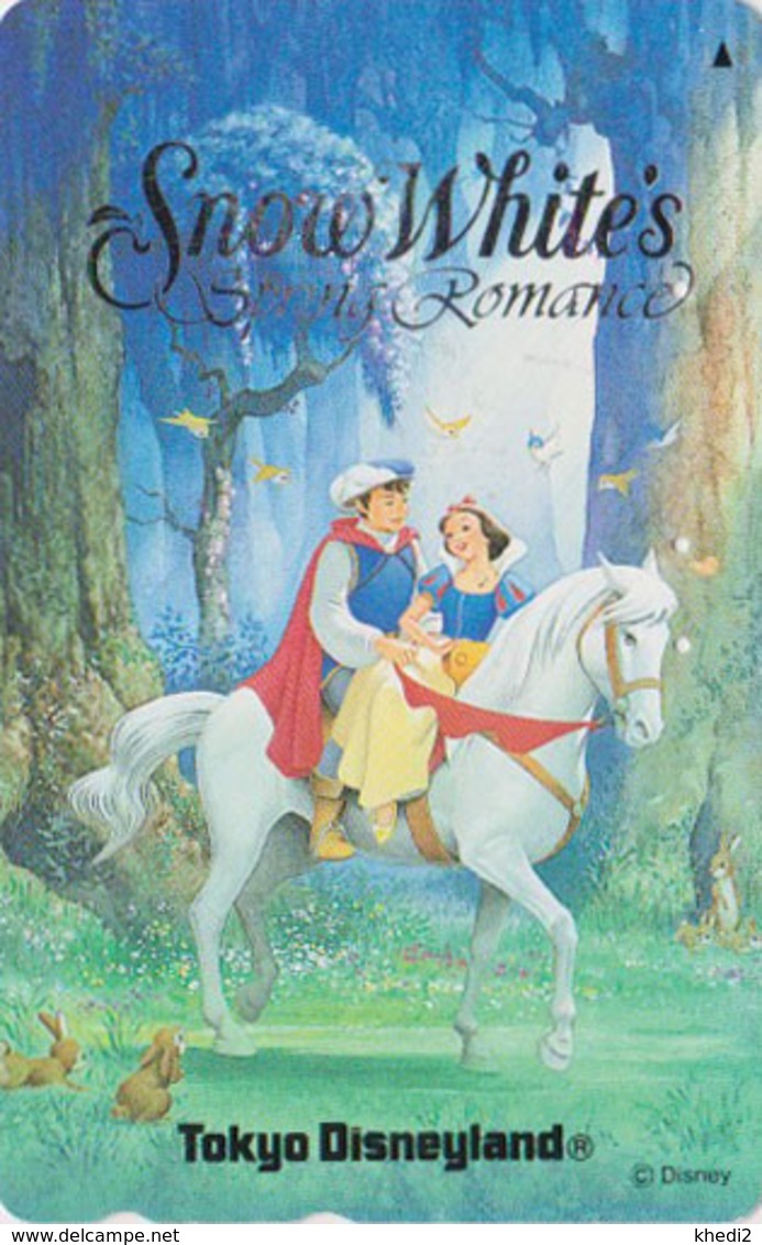 TC JAPON / 110-182033 - DISNEY - BLANCHE NEIGE PRINCE CHEVAL - SNOW WHITE Horse JAPAN Free Phonecard  Conte Fairy Tale - Disney