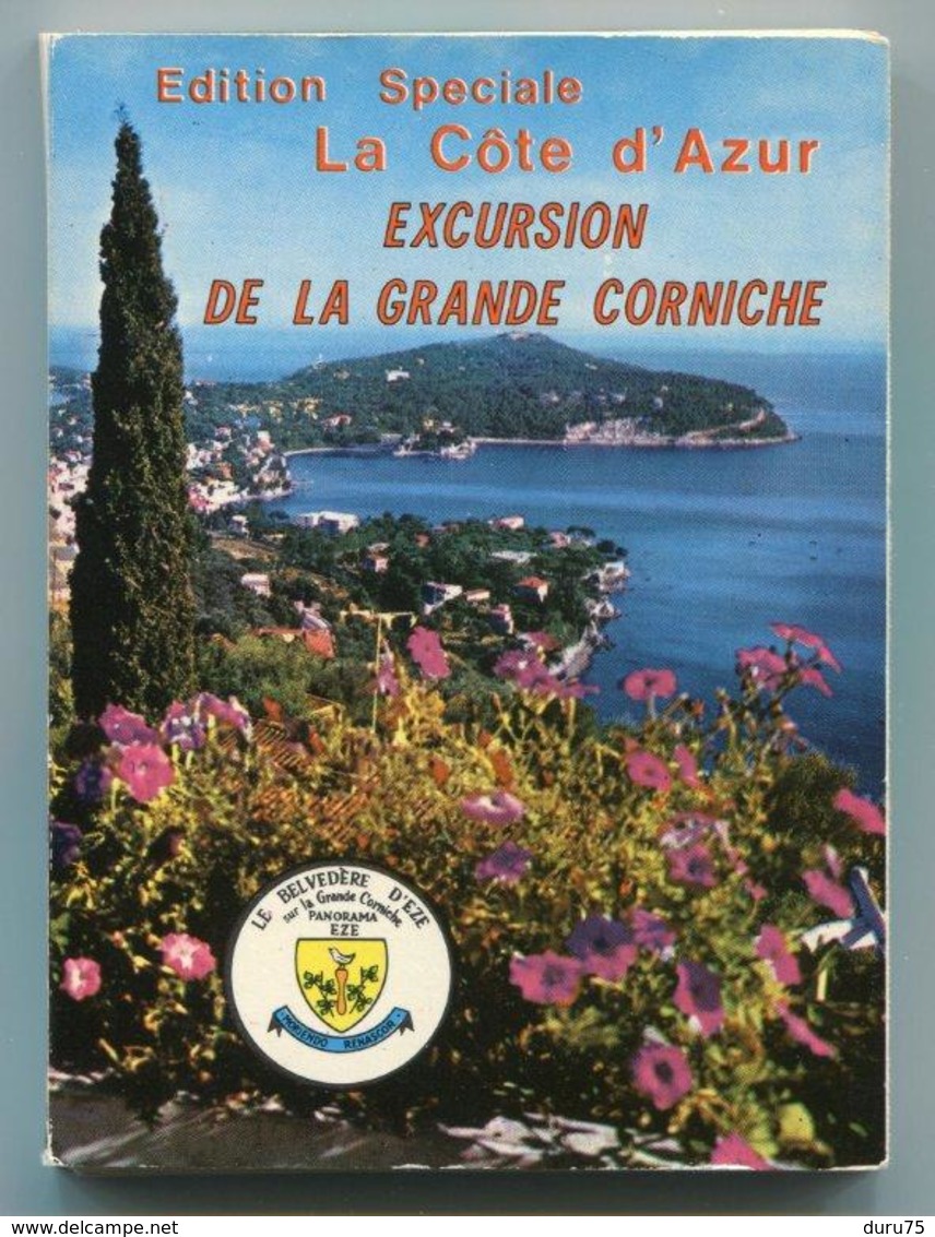 Côte D'Azur Excursion Grande Corniche - Carnet Dépliant 14 Photos Couleur 7,5 X 10,5 ( Une 4 CV Renault . Volkswagen ) - Places