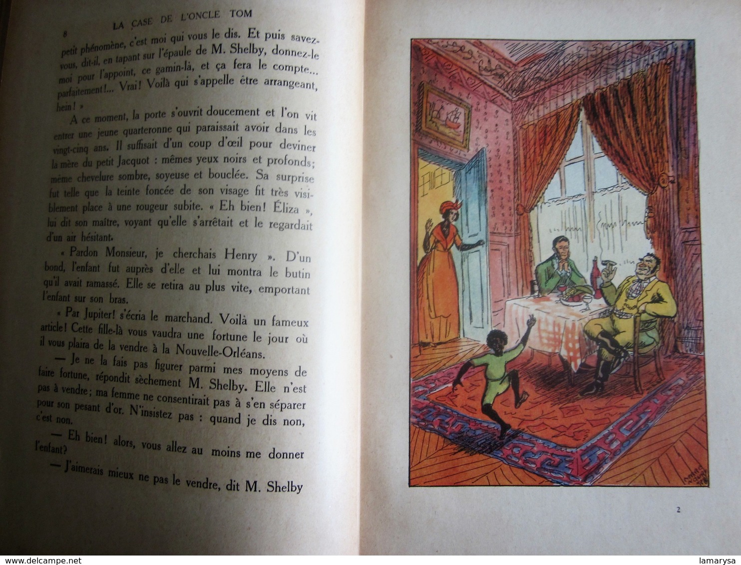 1932 La Case De L'Oncle TOM Ancien Livre Album éducatif Français Mme Beecher Stowe Illustration Pierre Noury Flamarion - 1901-1940