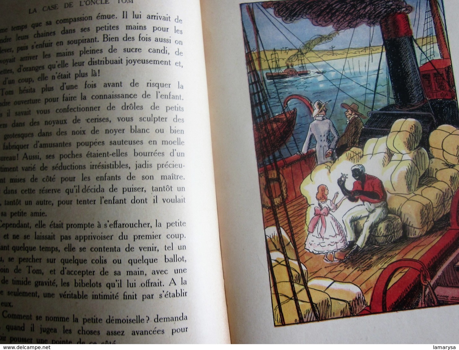 1932 La Case de L'Oncle TOM Ancien Livre Album éducatif Français Mme Beecher Stowe Illustration Pierre Noury Flamarion