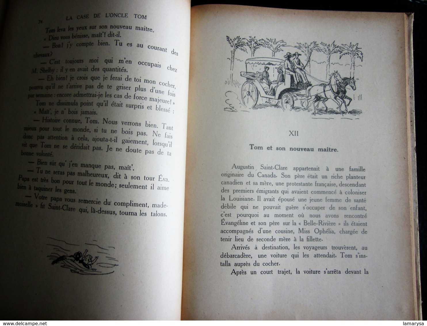 1932 La Case de L'Oncle TOM Ancien Livre Album éducatif Français Mme Beecher Stowe Illustration Pierre Noury Flamarion