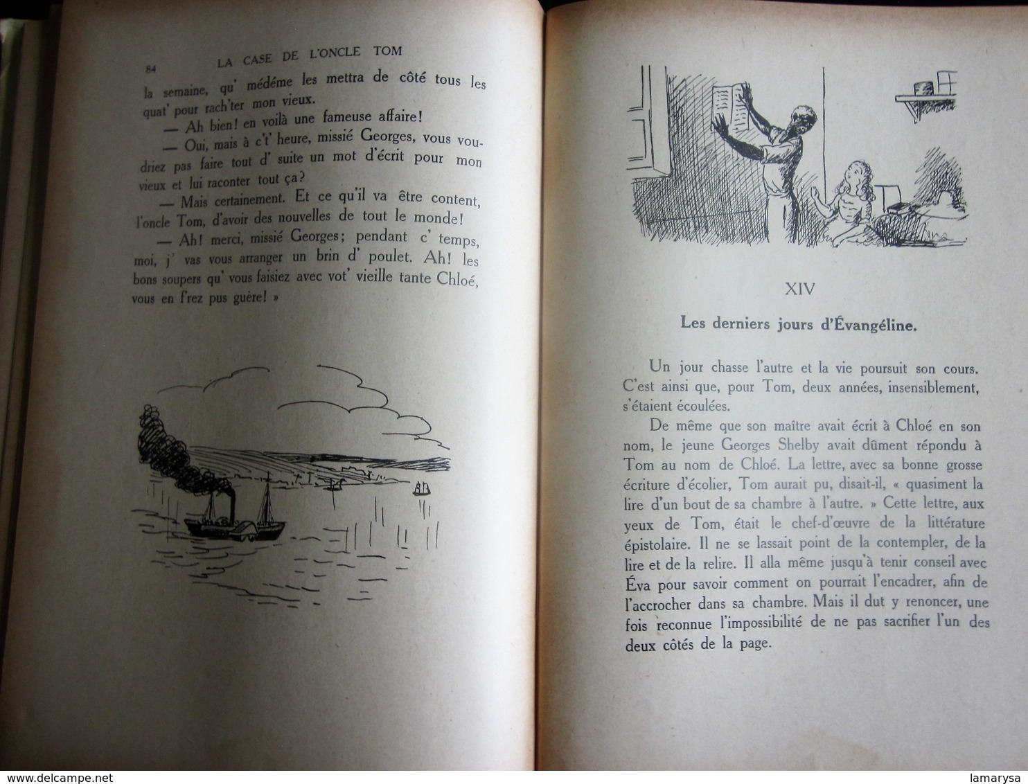 1932 La Case de L'Oncle TOM Ancien Livre Album éducatif Français Mme Beecher Stowe Illustration Pierre Noury Flamarion