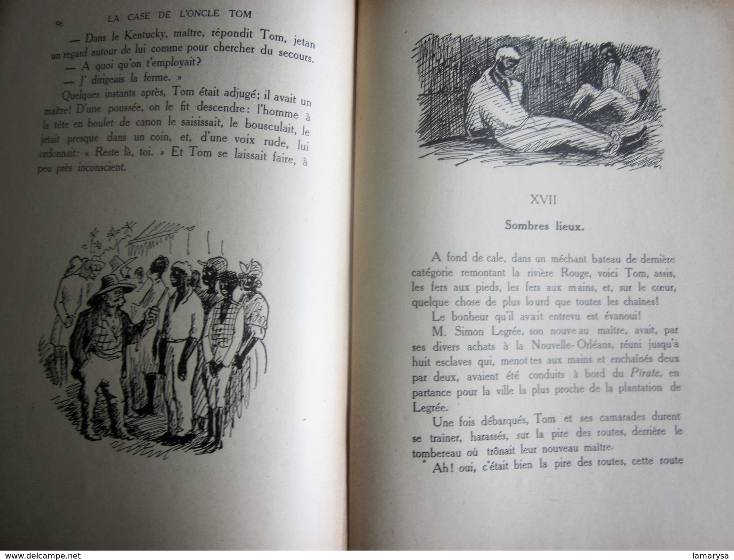 1932 La Case de L'Oncle TOM Ancien Livre Album éducatif Français Mme Beecher Stowe Illustration Pierre Noury Flamarion