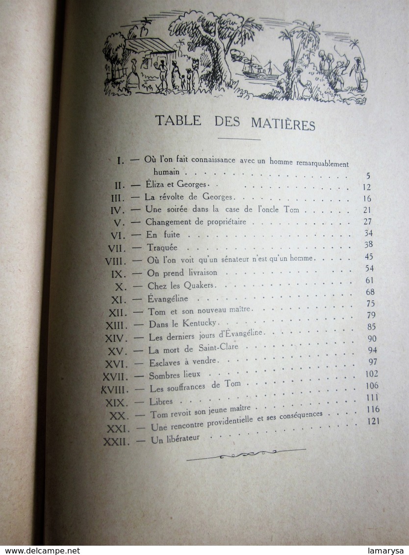 1932 La Case de L'Oncle TOM Ancien Livre Album éducatif Français Mme Beecher Stowe Illustration Pierre Noury Flamarion