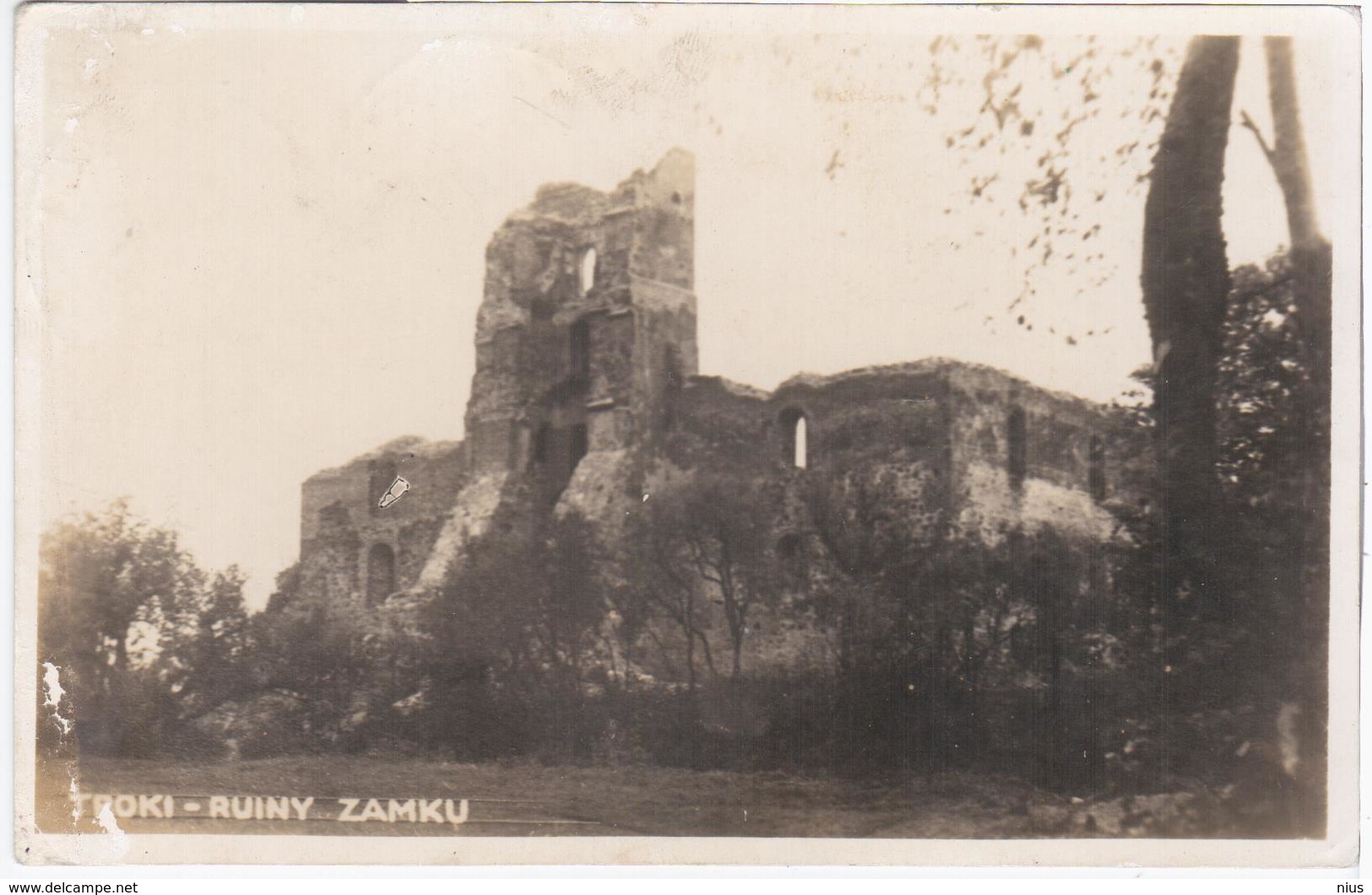 Lithuania Lietuva Litwa 1922 Trakai Troki Castle, Ruiny Zamku, Zamek - Lithuania