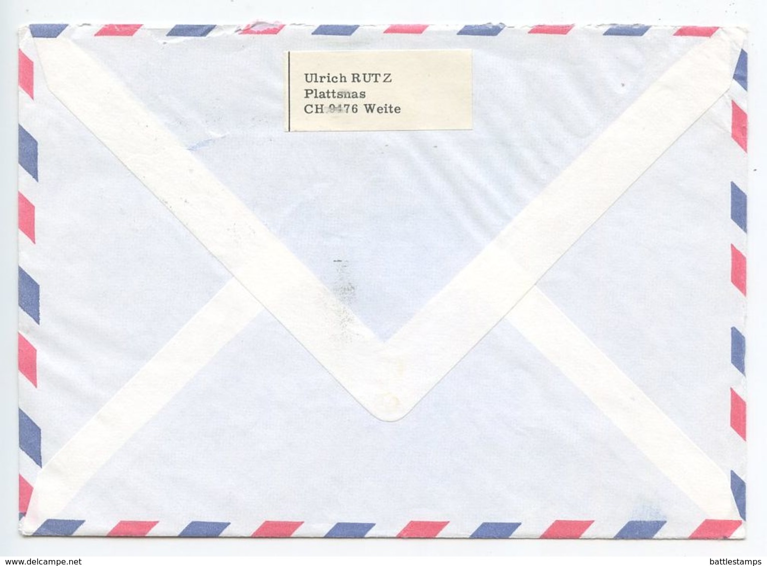 Switzerland 1991 Airmail Cover Weite To Redford Michigan, Scott 887a Swiss Confederation - Lettres & Documents