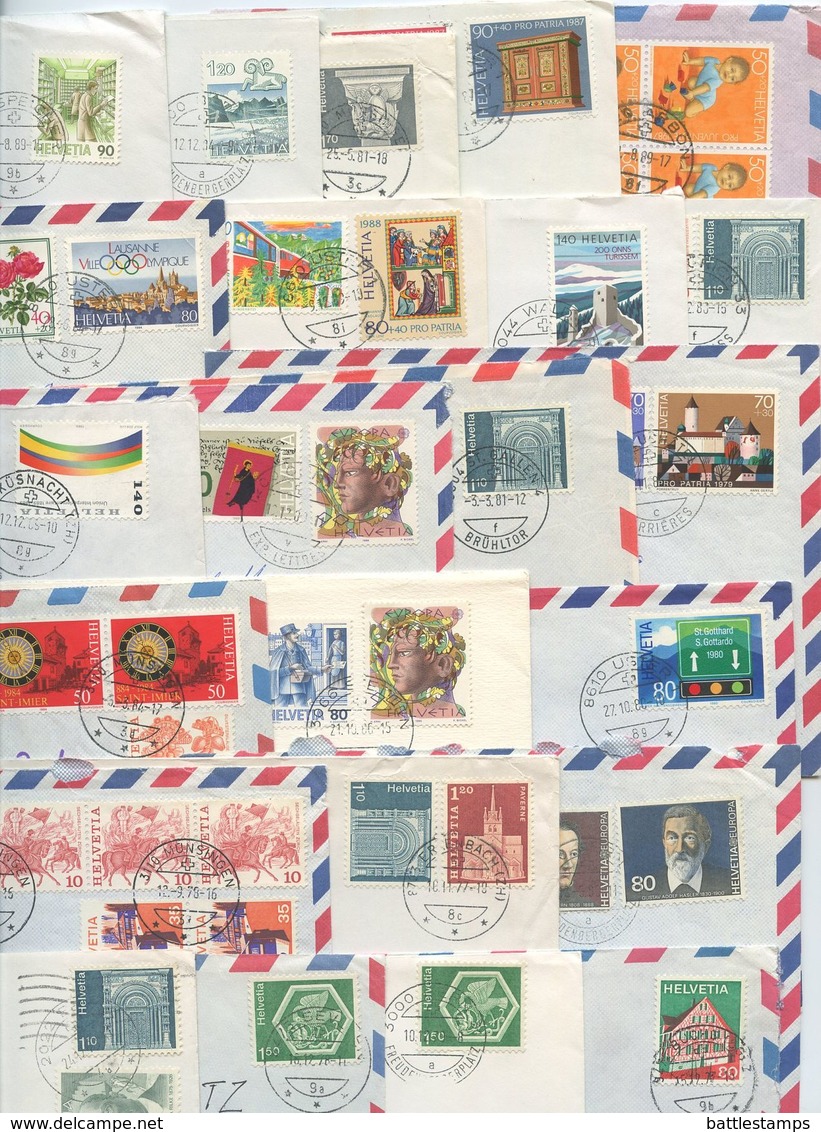 Switzerland 1970‘s-90‘s 51 Covers, Mix Of Stamps And CDS Postmarks - Covers & Documents