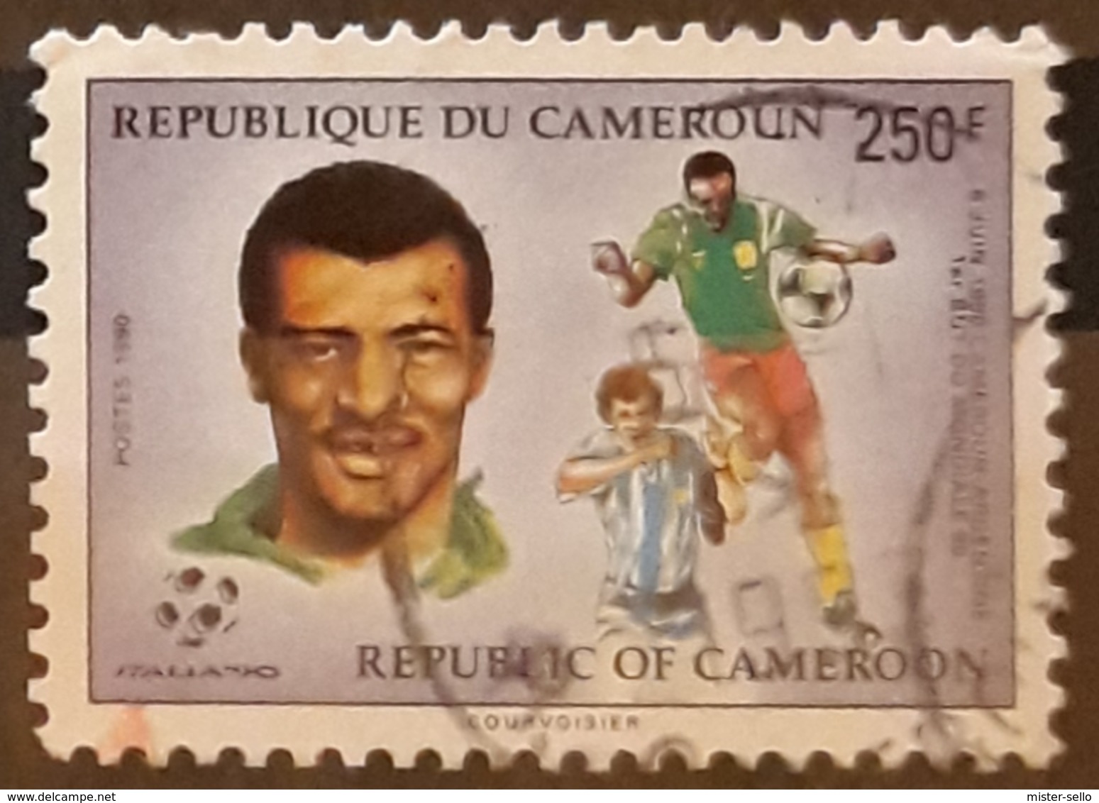 CAMERÚN 1990 Football World Cup - Italy. USADO - USED. - Cameroon (1960-...)