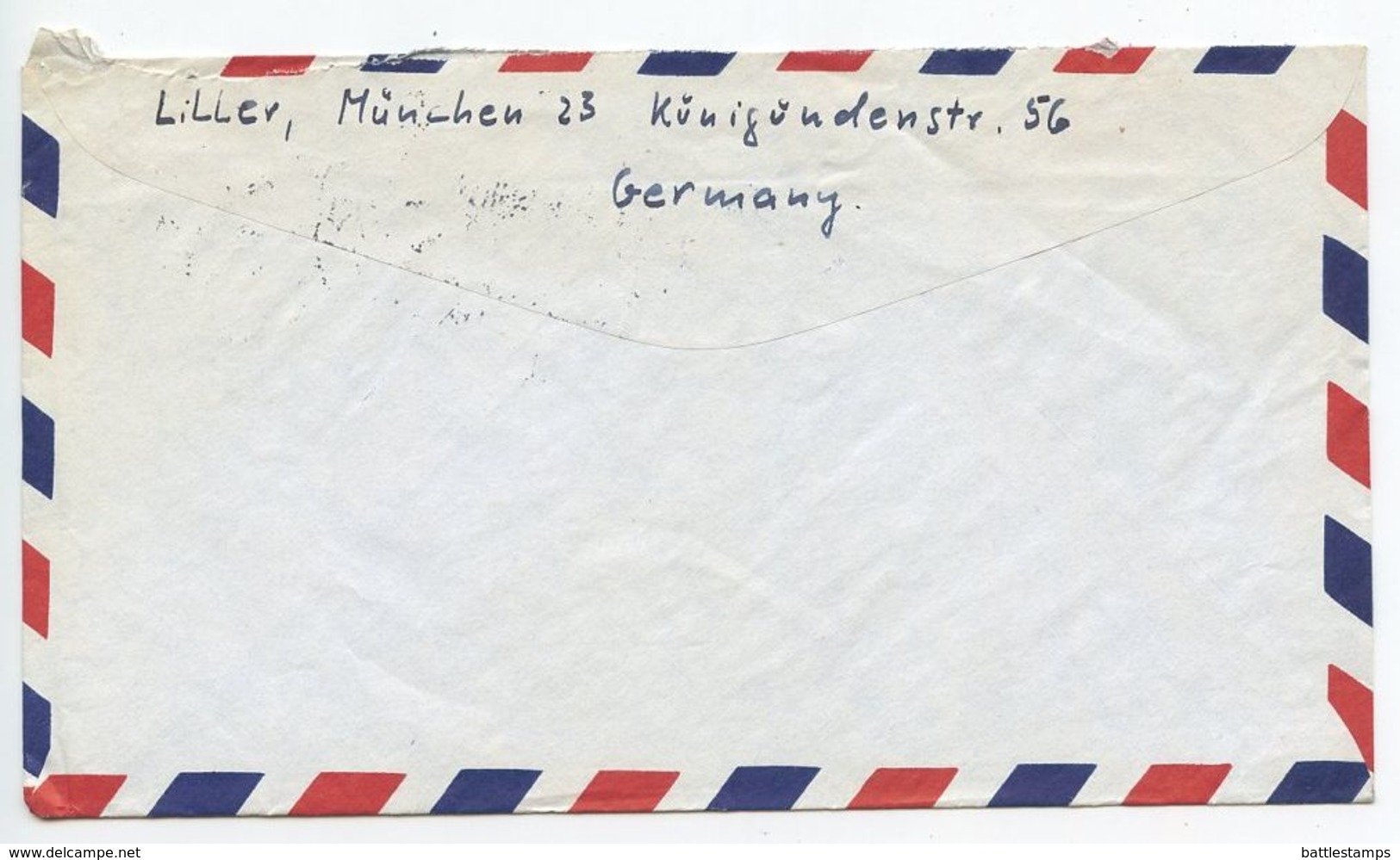 Germany, West 1956 Airmail Cover Munich To U.S., Scott 741 Lüneburg X 3 - Covers & Documents