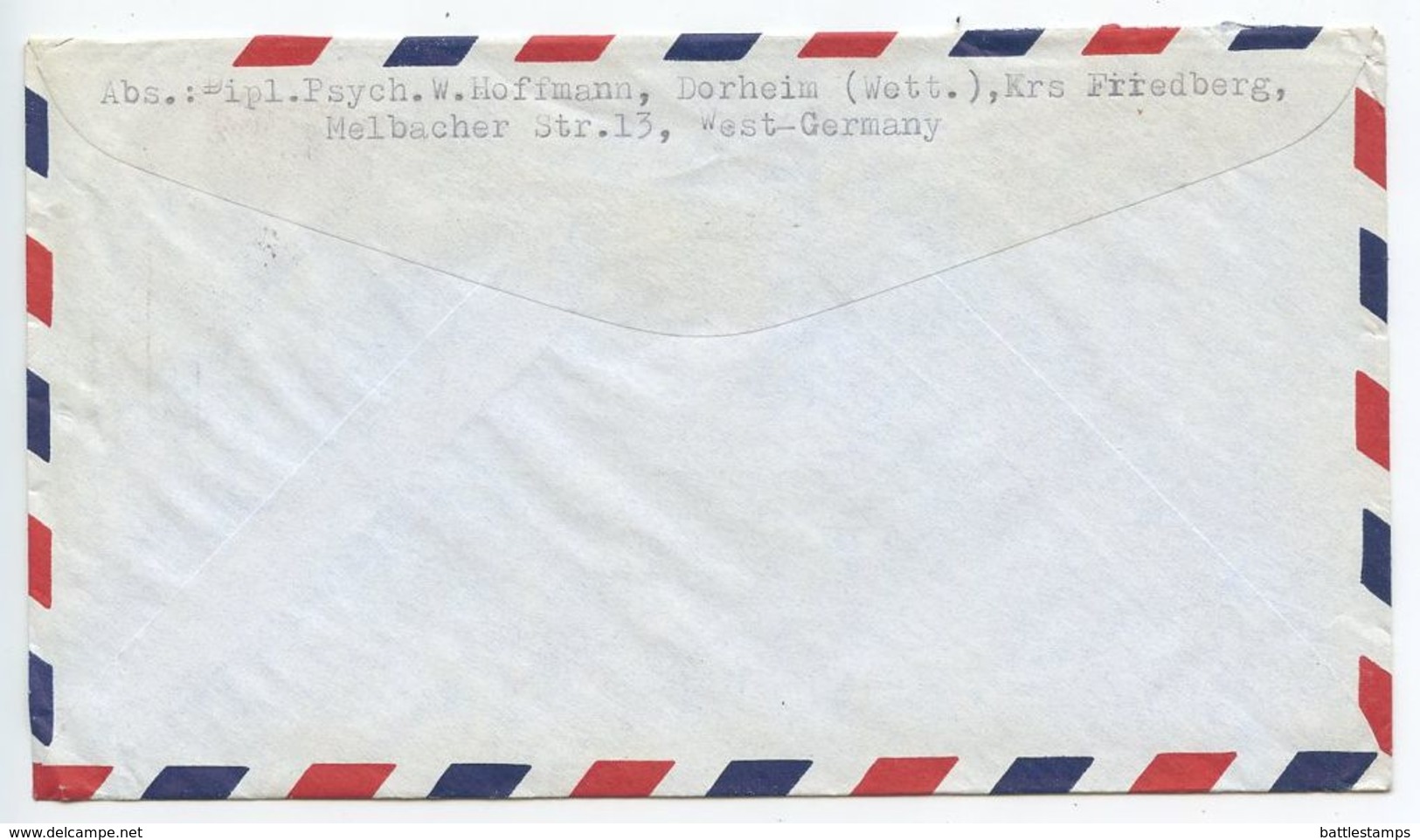 Germany, West 1956 Airmail Cover Friedberg To U.S., Scott 714 Heuss, Pair - Covers & Documents