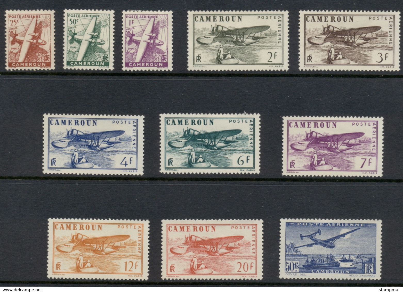 Cameroun 1946 Airmail MLH/FU - Other & Unclassified