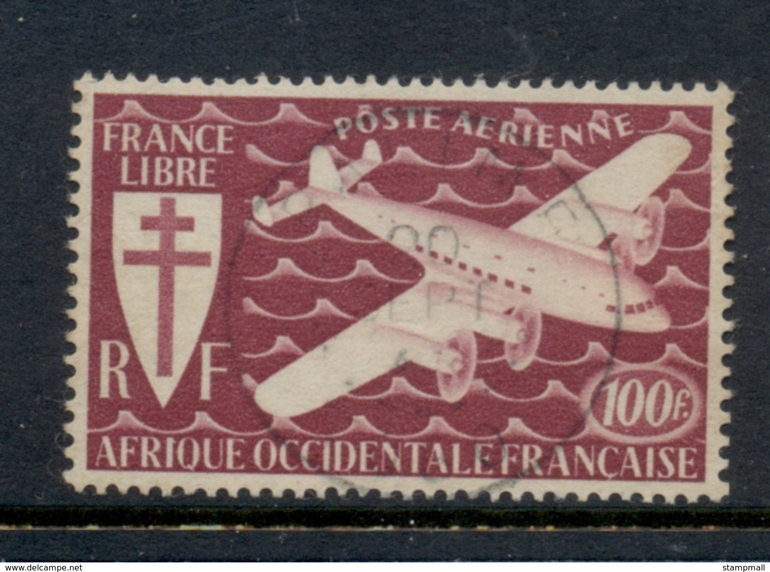French West Africa 1945 Airpost 100f FU - Other & Unclassified