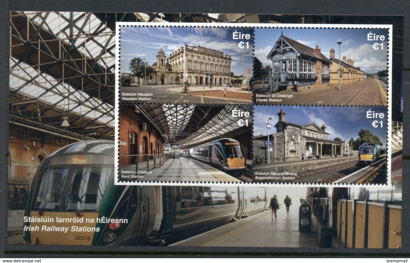 Ireland 2017 Irish Railway Stations MS MUH - Unused Stamps