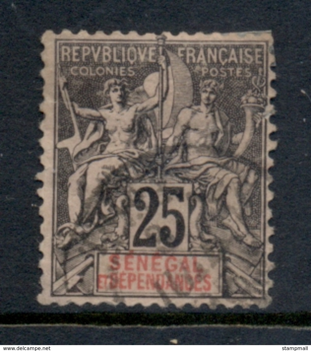 Senegal 1892-1900 Navigation & Commerce 25c (thin) FU - Used Stamps