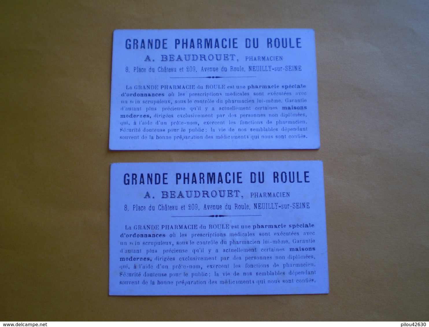 Chromos Grande Pharmacie Du Roule Beaudrouet à Neuilly:figures De Cire & Le Sou Sur La Pointe D'une épingle - Other & Unclassified