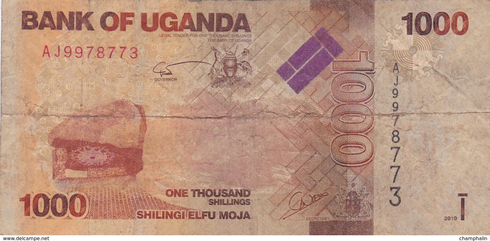 Ouganda - Billet De 1000 Shillings - 2010 - Ouganda